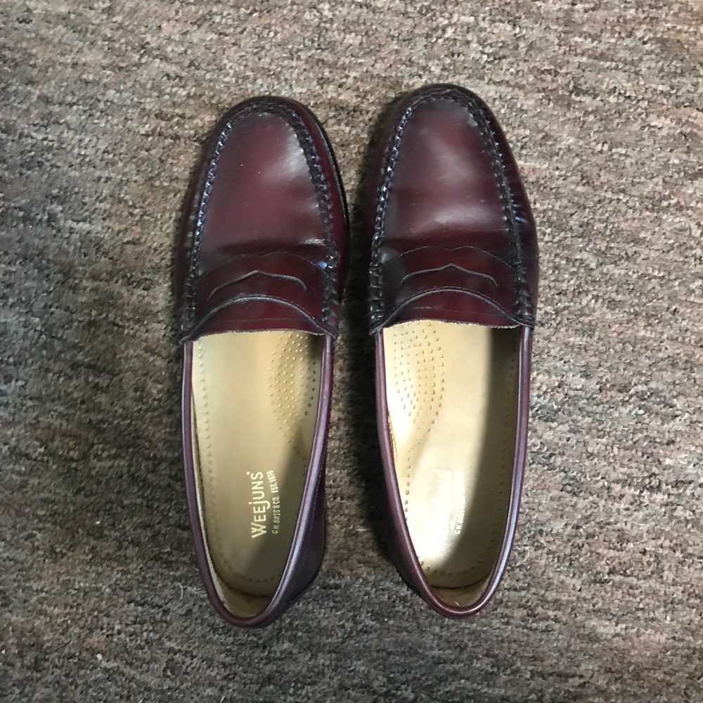 WEEJUNS Penny Loafers GH Bass & Co. Wayfarer Burgundy Women's 6.5 M NEW NWOB